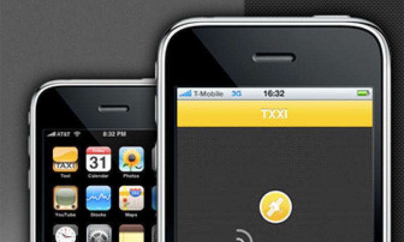 Supersnel een taxi met iPhone