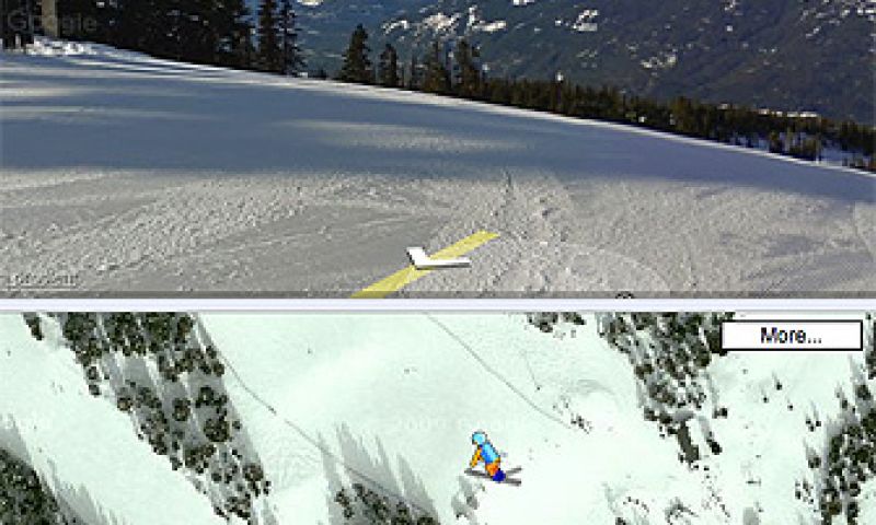 Op de ski in Street View