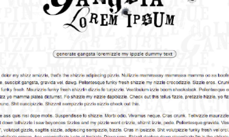 Gangsta lorem ipsum