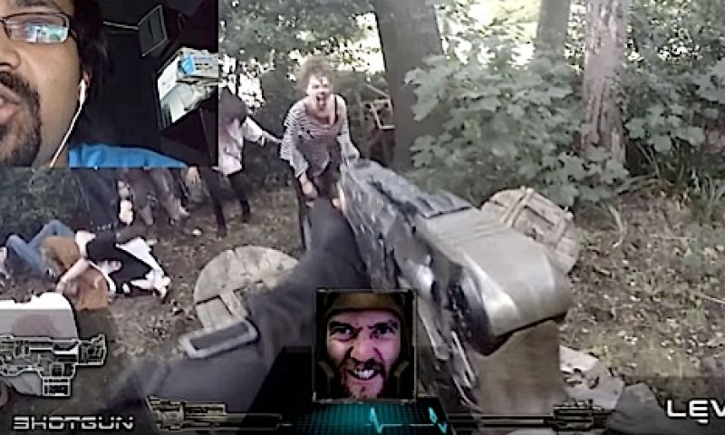 Chatrouletters overvallen door live-action zombie-shooter