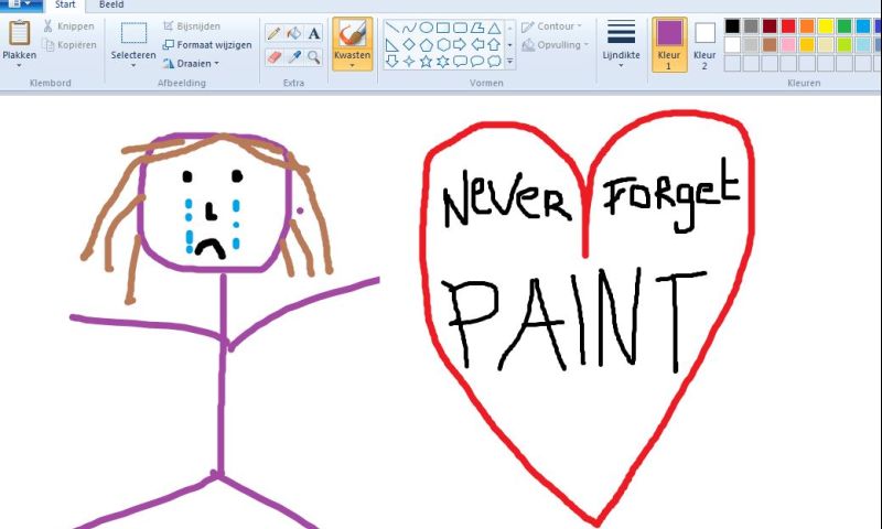 MS Paint verdwijnt toch niet uit standaard Windows 10