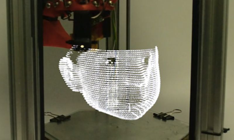 Video: lichtportret uit de 3d-printer