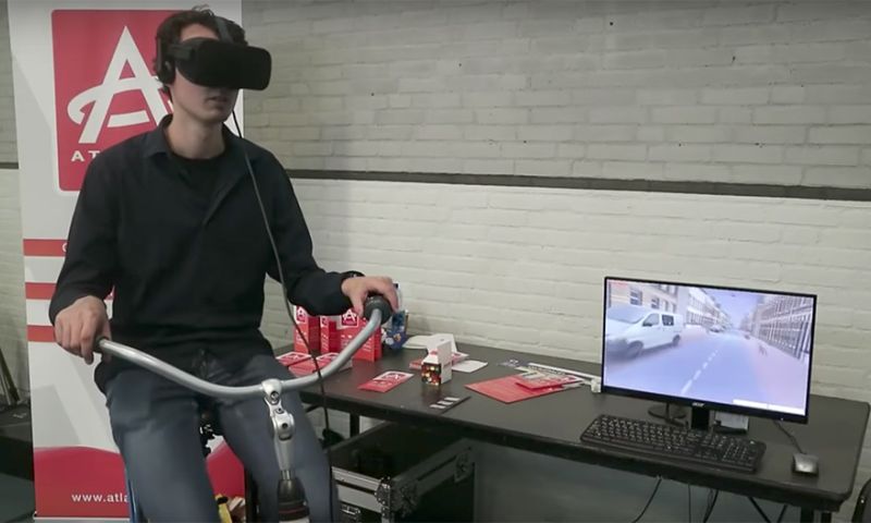 VR-simulator test nog niet aangelegde fietspaden