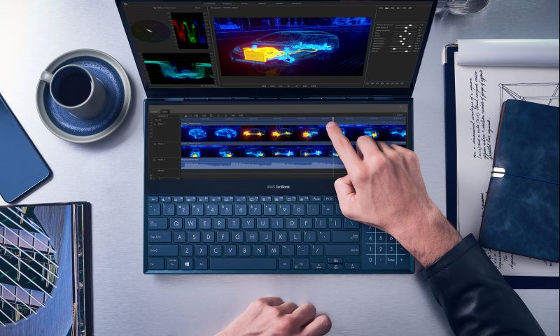 Asus presenteert laptop met twee 4K-schermen