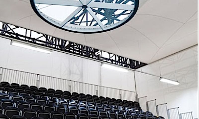 Muren van het Olympisch schietstadion zitten al vol kogelgaten