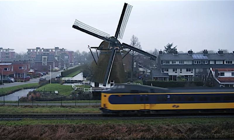 Trein van geel naar groen