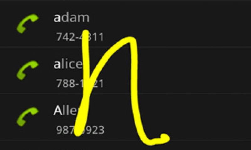 Gesture search voor Android