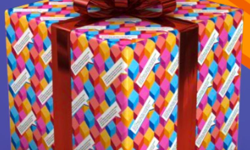 Interactief cadeaupapier