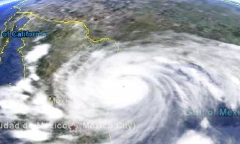 Orkanen op Google Earth