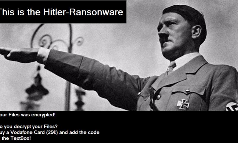 Hitler-ransomware vraagt om geld en verwijdert toch alle bestanden