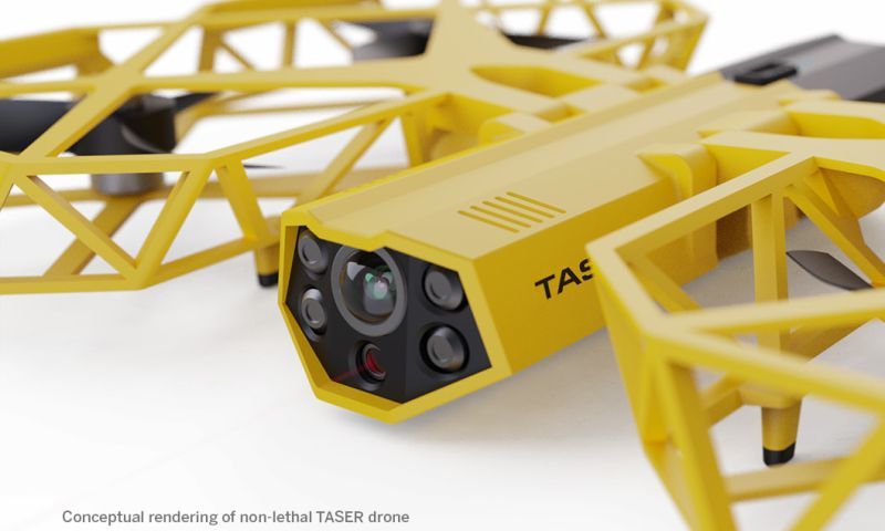 politie drones taser drone schietpartij wapengeweld