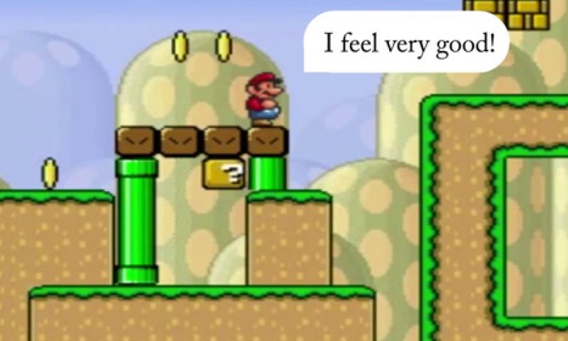 Super Mario speelt zijn eigen game