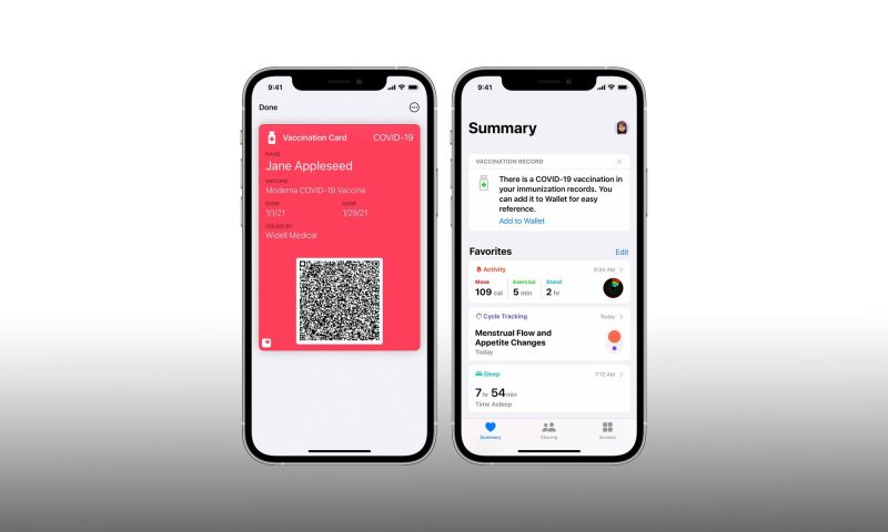 apple iPhone wallet coronapas coronacheck qr-code