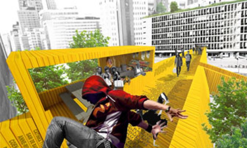 Luchtbrug in Rotterdam