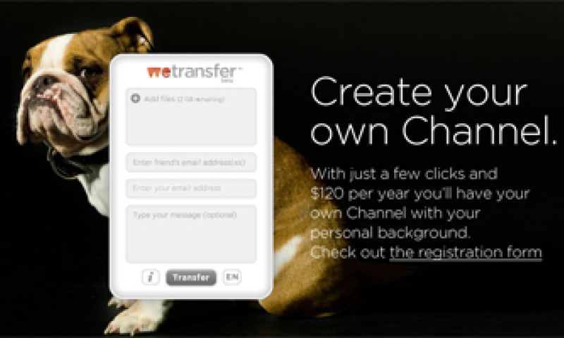Eigen kanaal bij WeTransfer