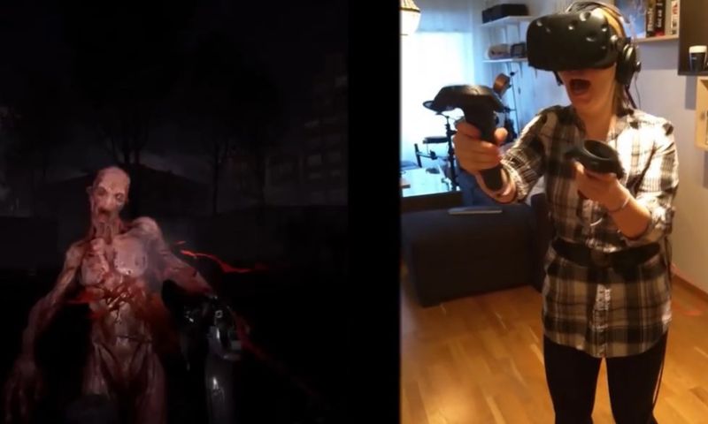 Video: Meisje gilt straat bij elkaar om VR-horrorgame