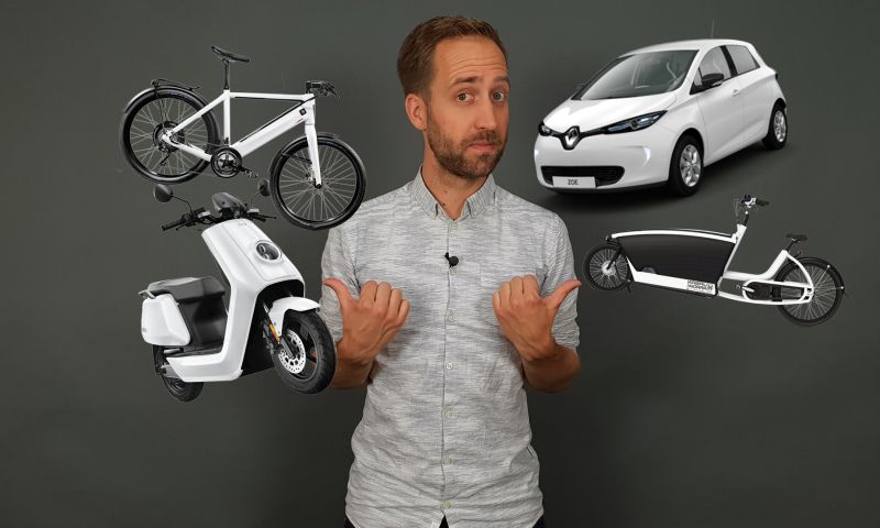 elektrische fiets auto scooter bakfiets renault zoe ebike fietsen elektrisch scooters