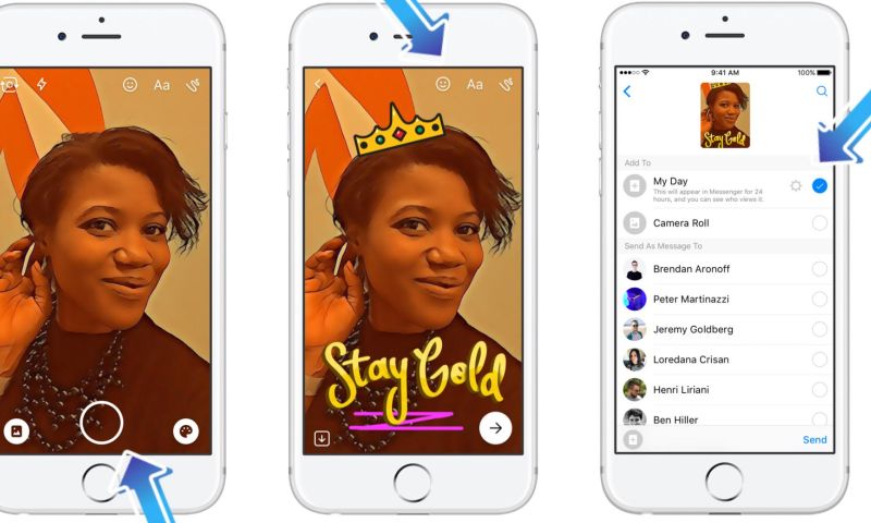 Facebook lanceert Snapchat-kloon in Messenger