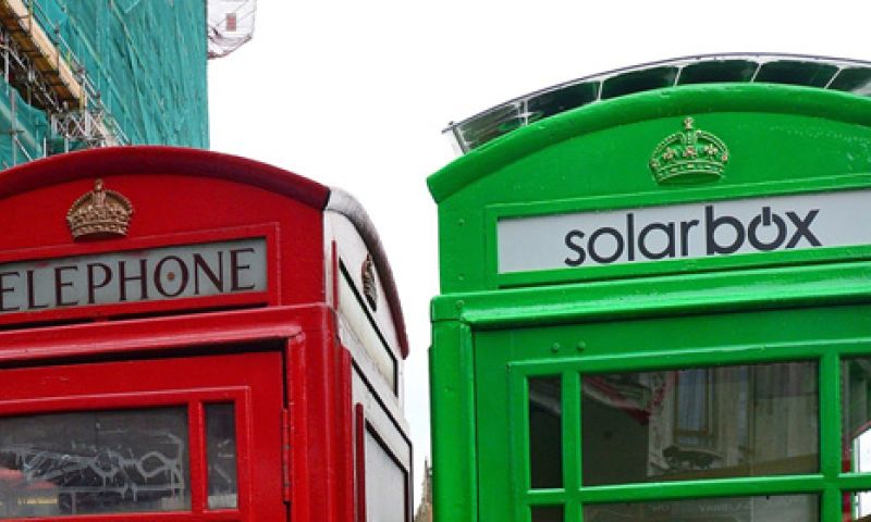 Iconische rode Britse telefooncel wordt groen