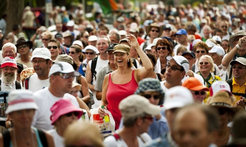 Vierdaagse-app voor de thuisblijver overbelast