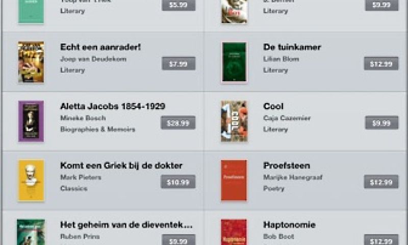 Eerste Nederlandse fictie in iBook Store