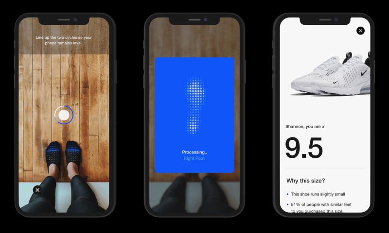 Nike's nieuwe app meet je schoenmaat met AR