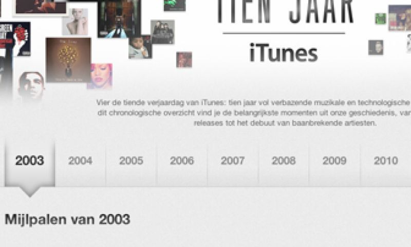 iTunes viert tiende verjaardag met speciale timeline