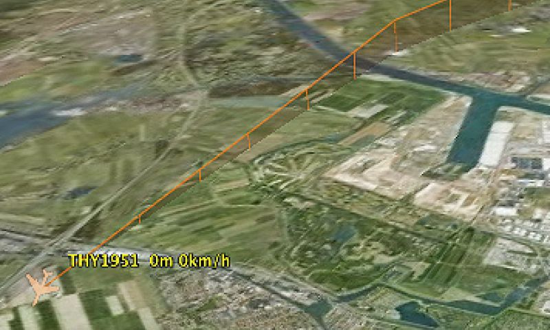 Laatste stuk rampvlucht op Google Earth