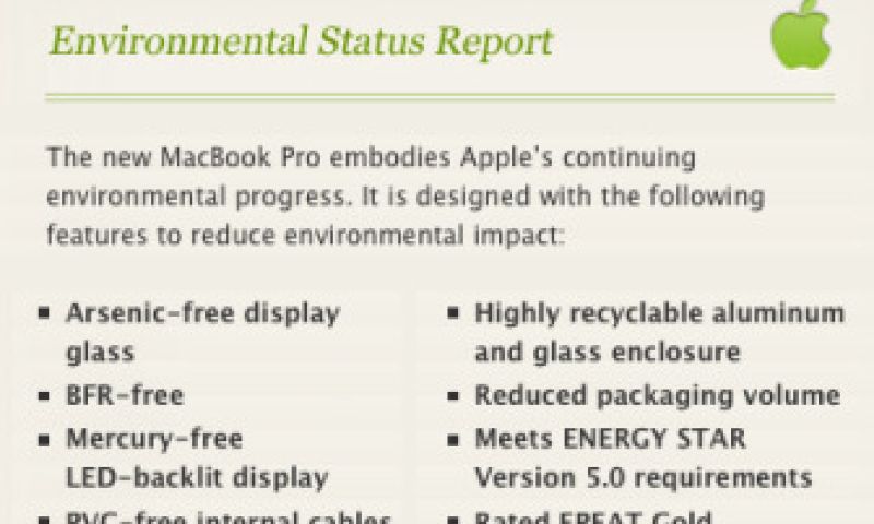 Apple iets minder groen