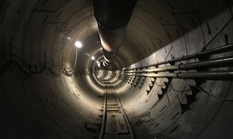 elon musk test tunnel boring company