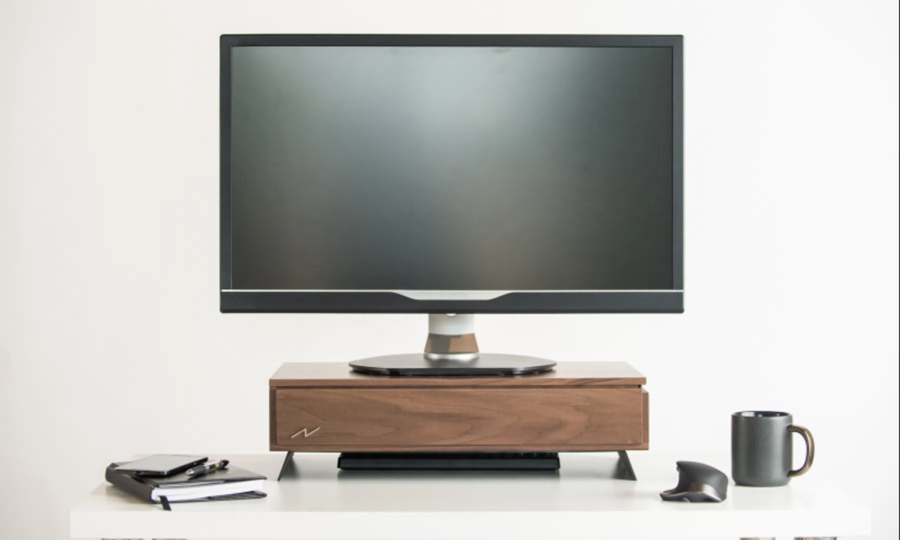 Design-desktop van hout