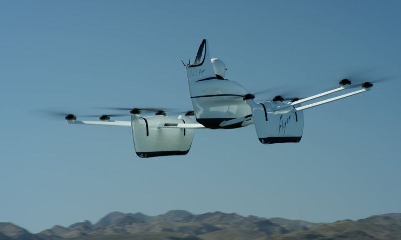 Eénpersoons 'vliegende auto' van Google-topman onthuld