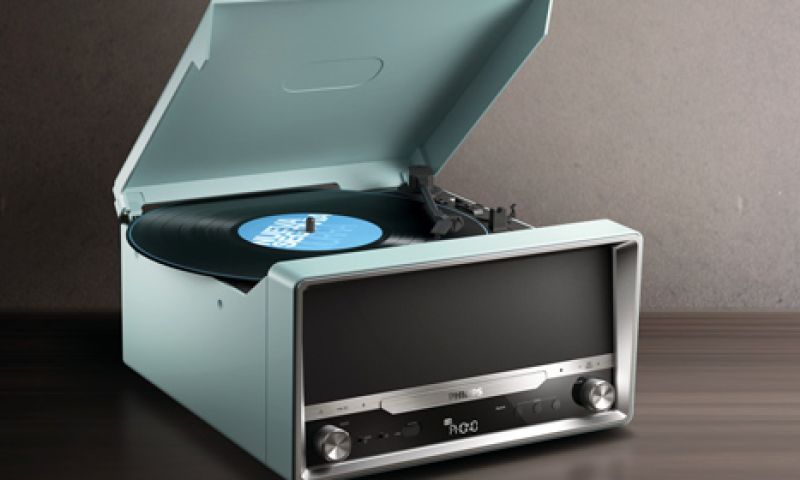 Philips-platenspeler nog meer retro vanwege die cd-sleuf