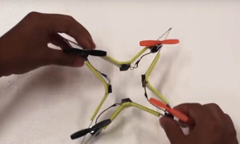 Flexibele drone is veiliger en kan tegen een stootje