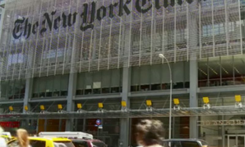 Strijd van NYT met internet gefilmd