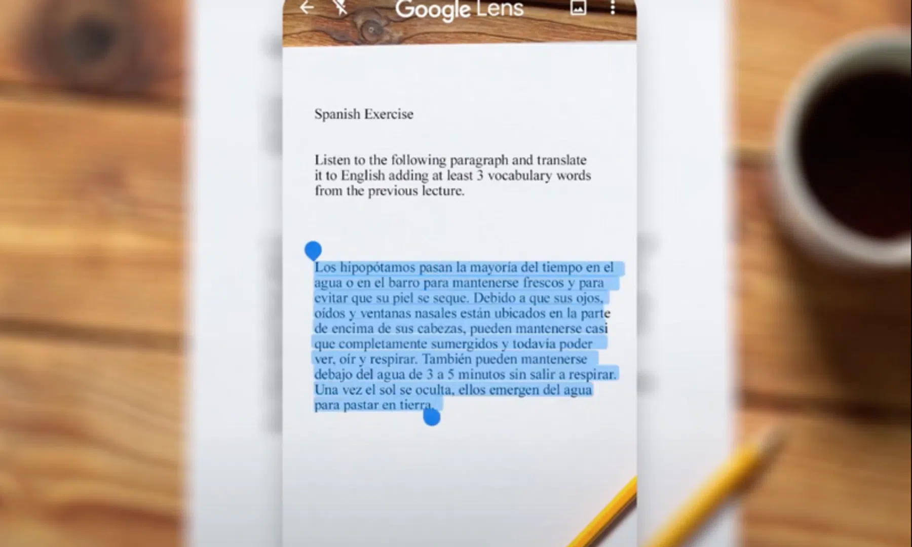 Google Lens kopieren naar computer mogelijk met handgeschreven teksten
