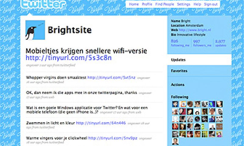 Iedere tweet is 0,20 dollar waard