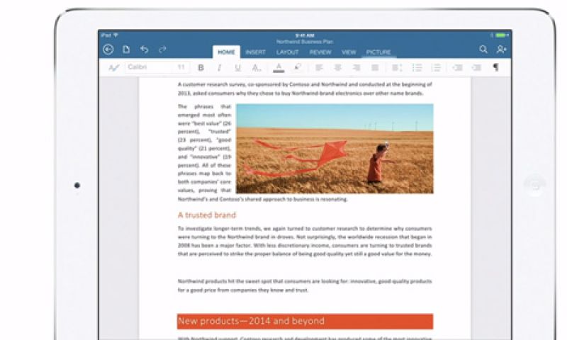 Nu te downloaden: de Office-apps voor iPad