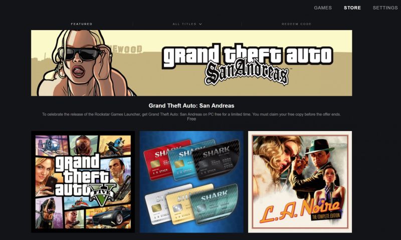Rockstar Game Launcher gelanceerd met gratis San Andreas