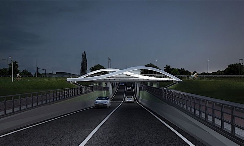 Fietsen over een interactieve DNA-streng in Enschede