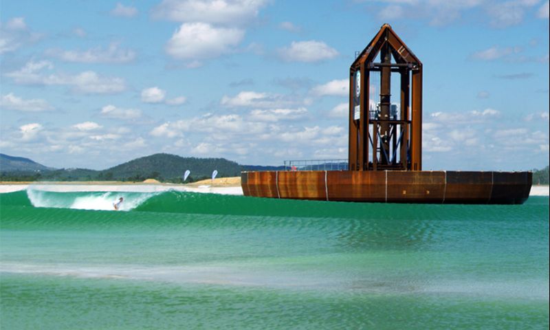 golfslagbad surfen golfsurfen staande golf wavepool