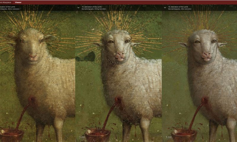 lam gods pixel digitaal van eyck