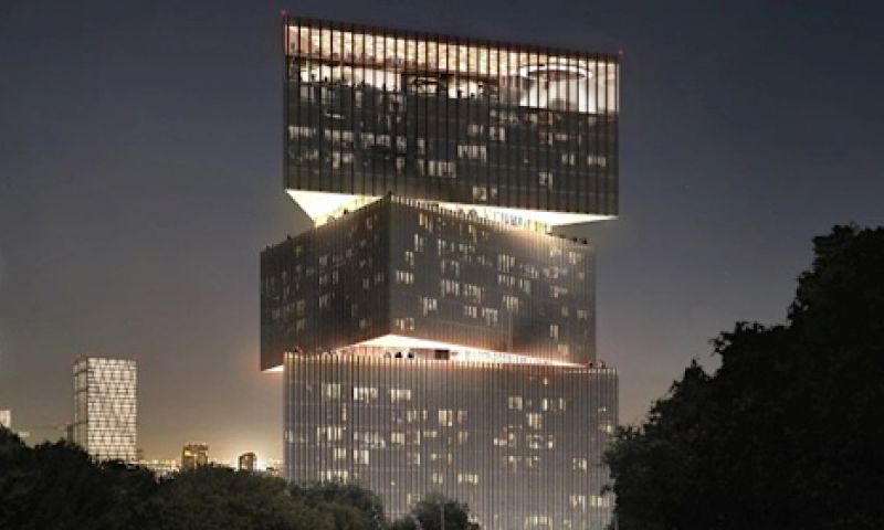 OMA bouwt grootste hotel van Benelux met tv-studio bovenop