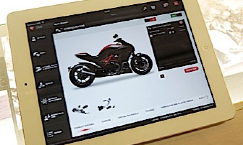 Een Ducati customize en koop je op een iPad 