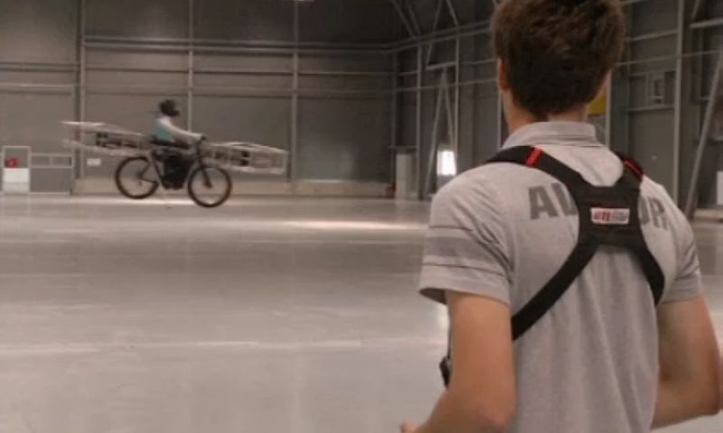 Kortste route naar huis met de vliegfiets