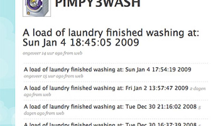 Wasmachine twittert als ie klaar is