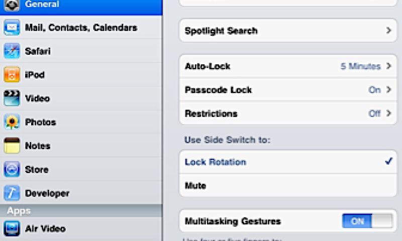 Toch multitasking gebaren op de iPad?