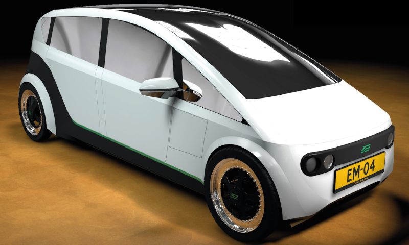 Duurzame auto gemaakt van biocomposiet