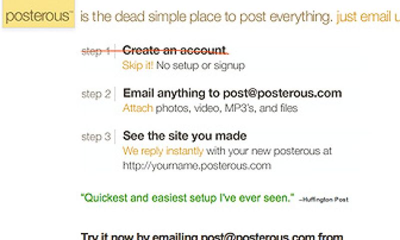 Fijn foto's versturen met Posterous