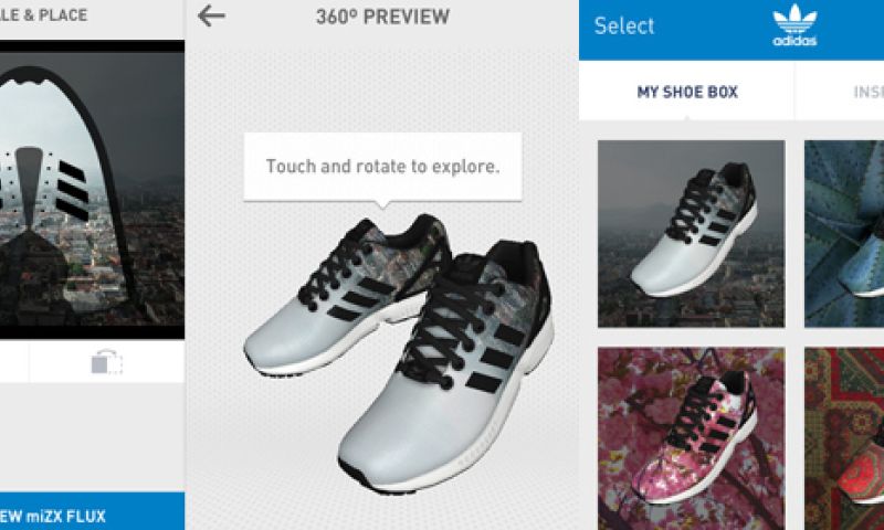 App: je eigen foto op een Adidas-schoen